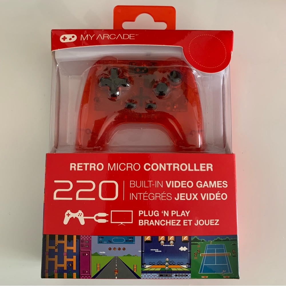 LOT of 4 MY ARCADE RETRO MICRO CONTROLLER 220 Built In Video Plug ‘n Play NEW